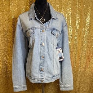 Seven7 Classic Denim Jacket in Light Blue